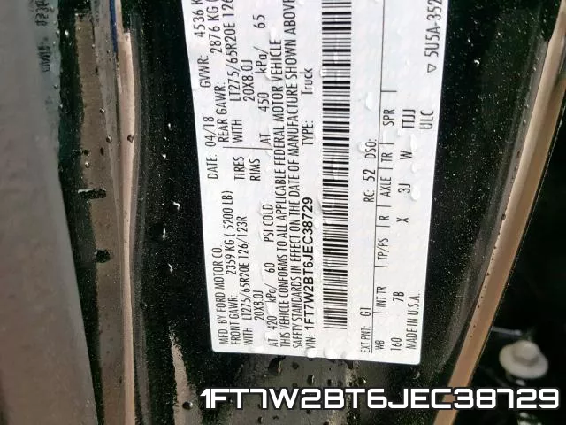 1FT7W2BT6JEC38729 фото 2