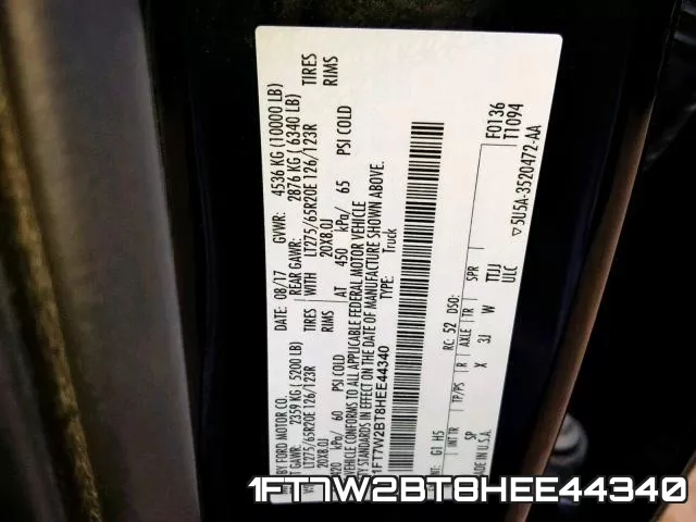 1FT7W2BT8HEE44340 фото 2
