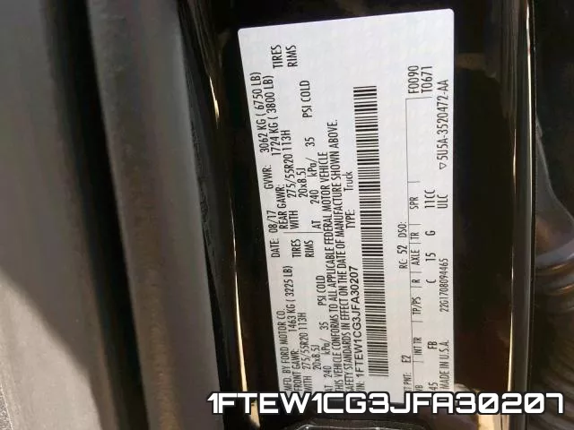 1FTEW1CG3JFA30207 фото 2