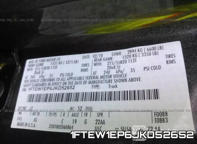 1FTEW1EP6JKD52652 фото 10