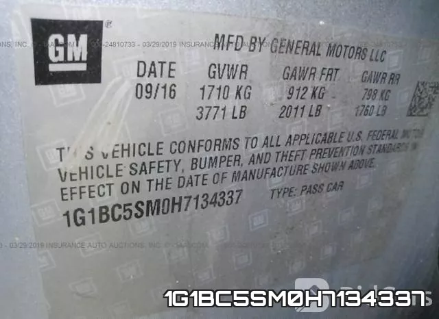 1G1BC5SM0H7134337 фото 10