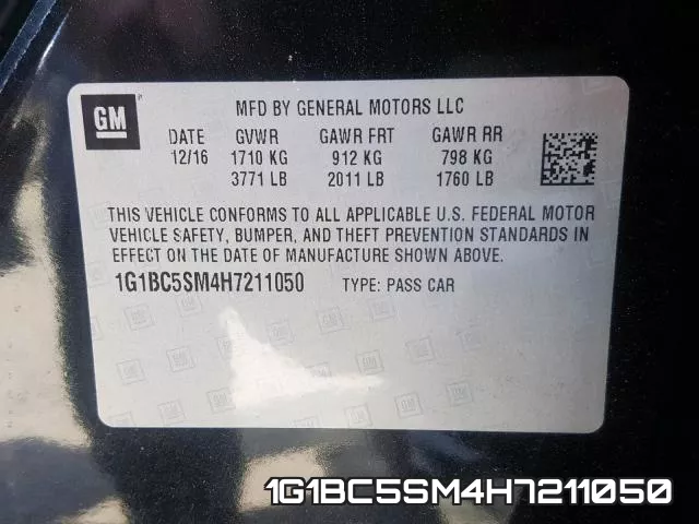 1G1BC5SM4H7211050 фото 2