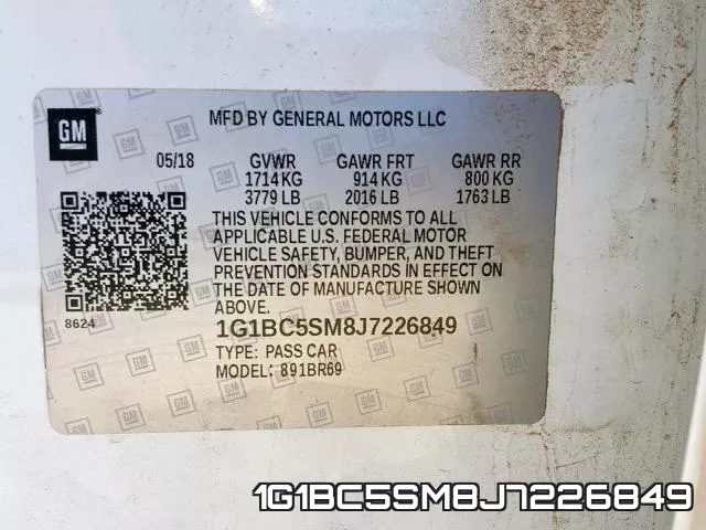 1G1BC5SM8J7226849 фото 2