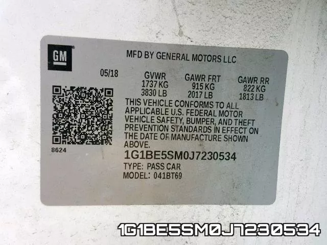 1G1BE5SM0J7230534 фото 2