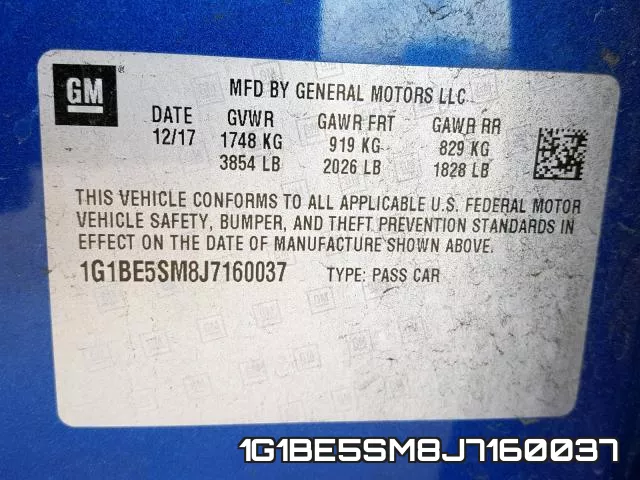 1G1BE5SM8J7160037 фото 2