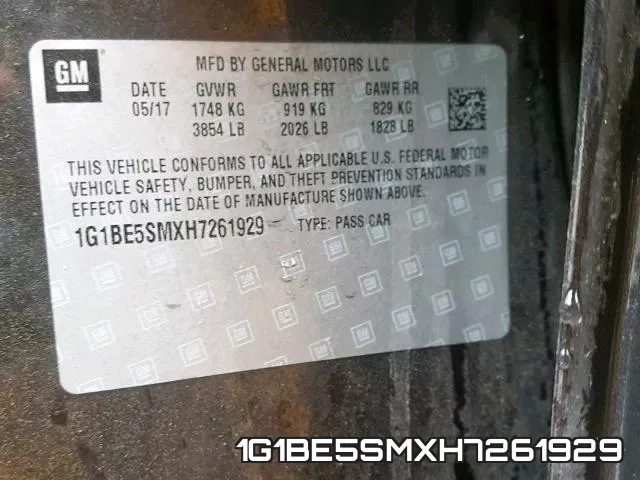 1G1BE5SMXH7261929 фото 2