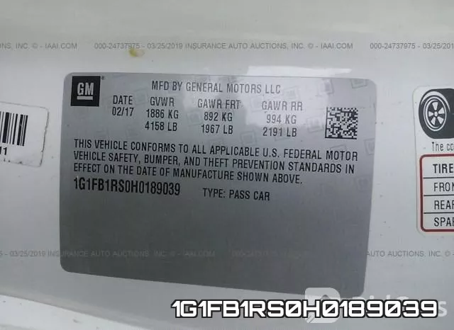 1G1FB1RS0H0189039 фото 10