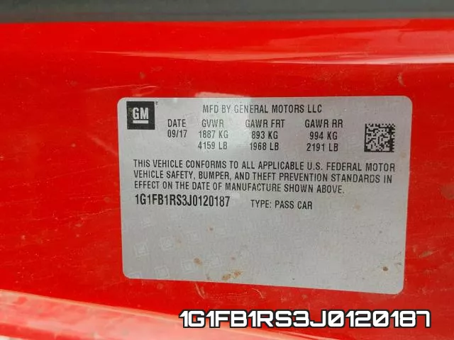 1G1FB1RS3J0120187 фото 2