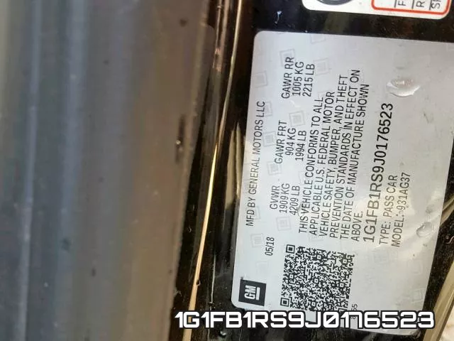 1G1FB1RS9J0176523 фото 2