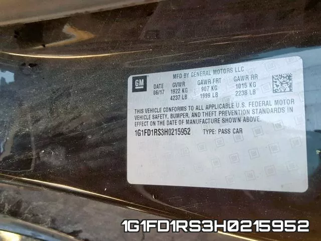 1G1FD1RS3H0215952 фото 2
