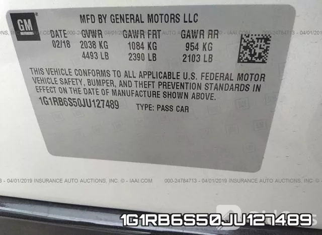 1G1RB6S50JU127489 фото 10