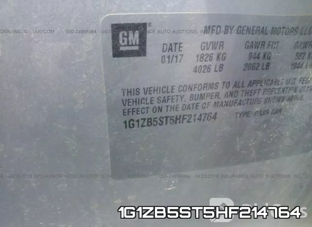 1G1ZB5ST5HF214764 фото 10
