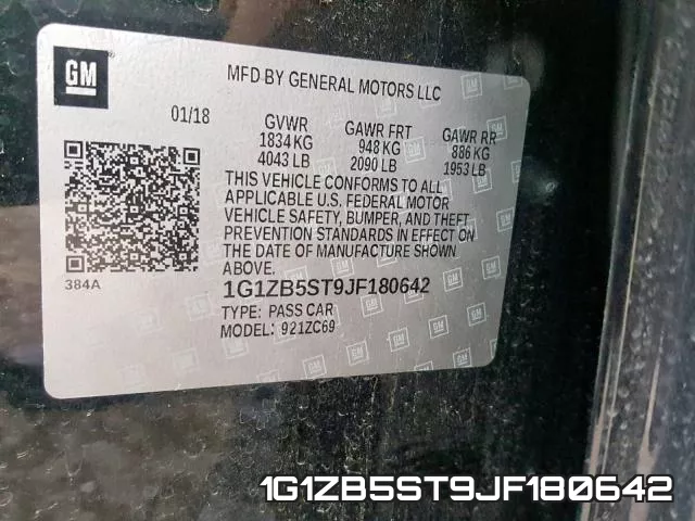 1G1ZB5ST9JF180642 фото 2