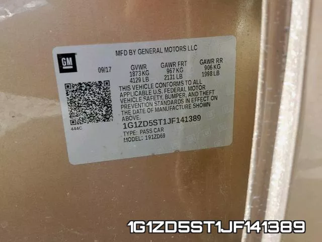 1G1ZD5ST1JF141389 фото 2