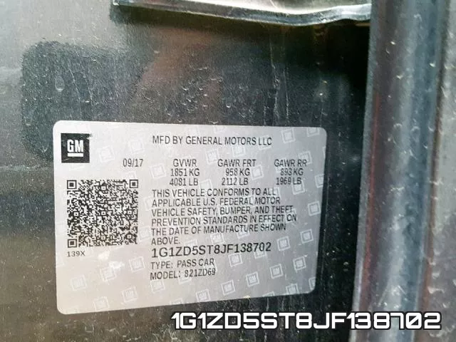 1G1ZD5ST8JF138702 фото 2