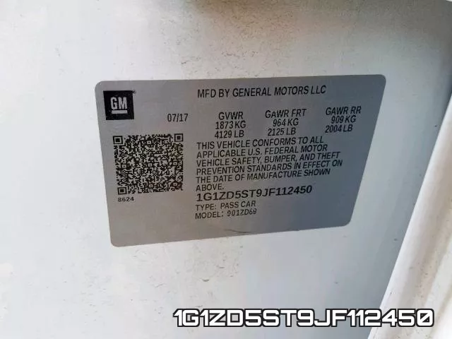 1G1ZD5ST9JF112450 фото 2