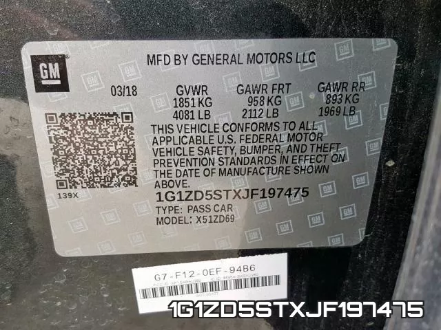 1G1ZD5STXJF197475 фото 2