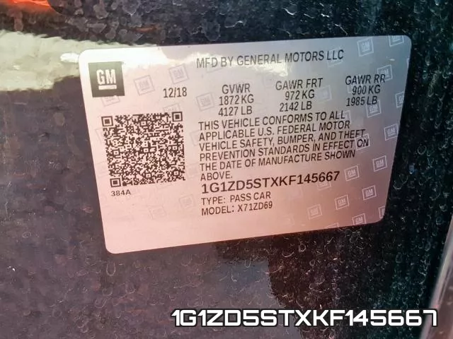1G1ZD5STXKF145667 фото 2