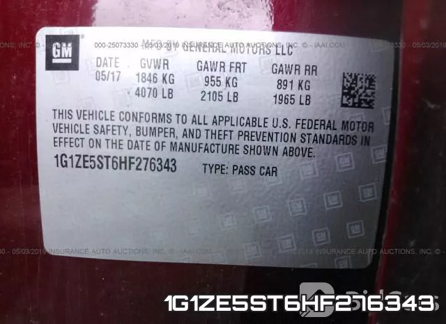 1G1ZE5ST6HF276343 фото 10