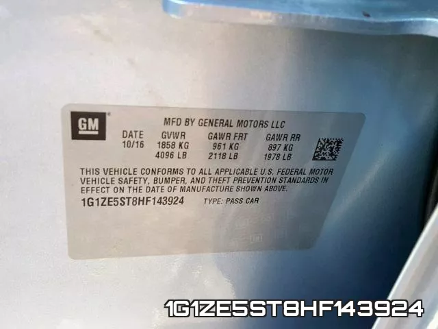 1G1ZE5ST8HF143924 фото 2