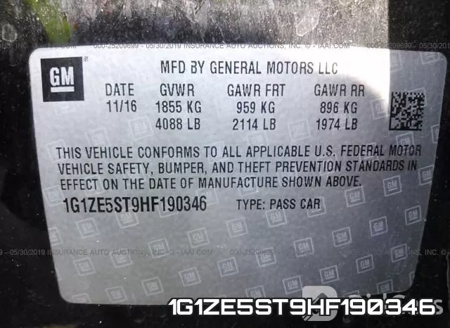 1G1ZE5ST9HF190346 фото 10