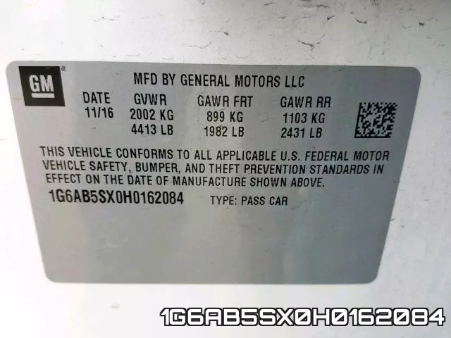 1G6AB5SX0H0162084 фото 2