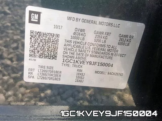 1GC1KVEY9JF150004 фото 2