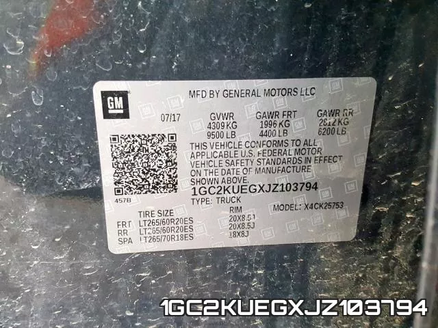 1GC2KUEGXJZ103794 фото 2