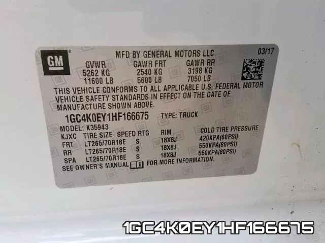 1GC4K0EY1HF166675 фото 2