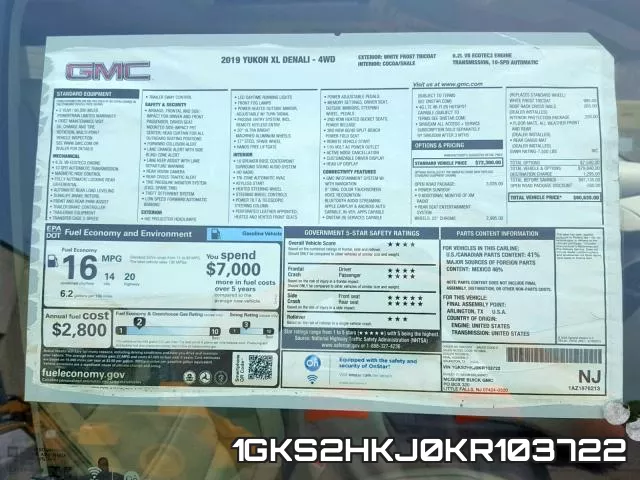 1GKS2HKJ0KR103722 фото 10