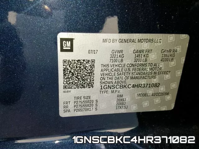 1GNSCBKC4HR371082 фото 2