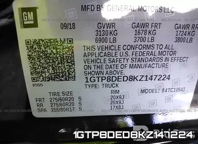 1GTP8DED8KZ147224 фото 10