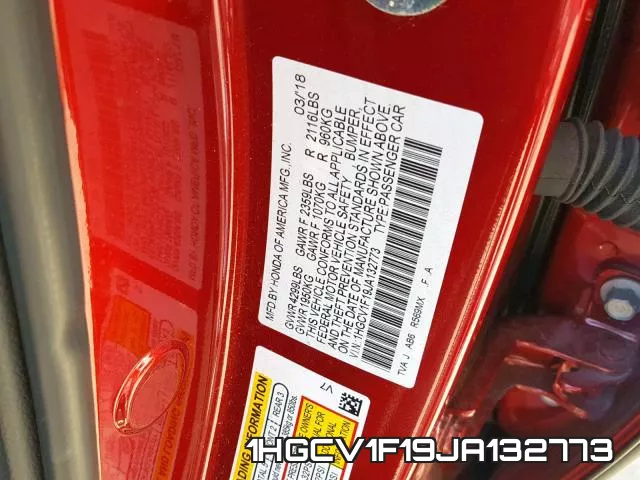 1HGCV1F19JA132773 фото 2