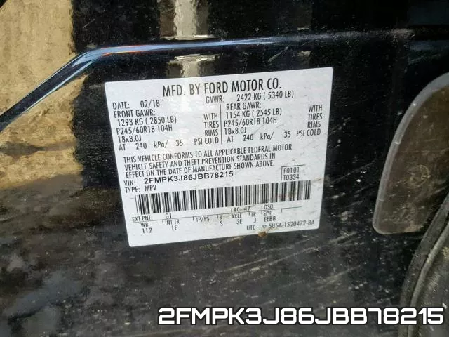 2FMPK3J86JBB78215 фото 2