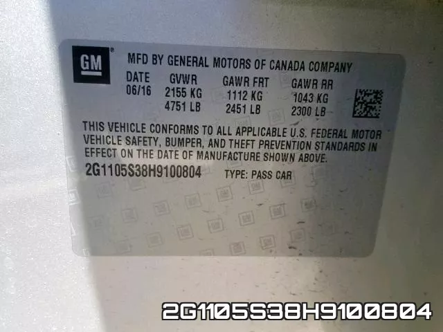 2G1105S38H9100804 фото 2