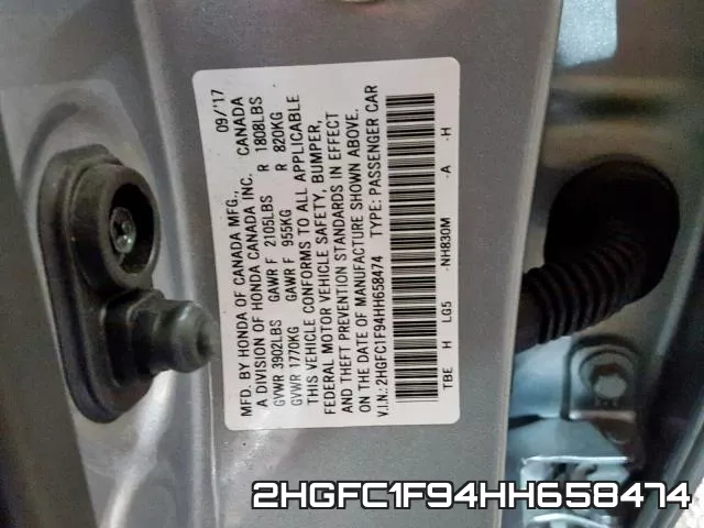 2HGFC1F94HH658474 фото 2