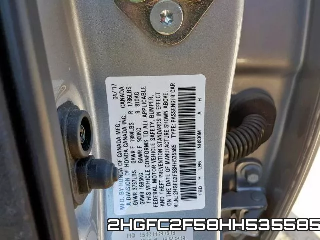2HGFC2F58HH535585 фото 2