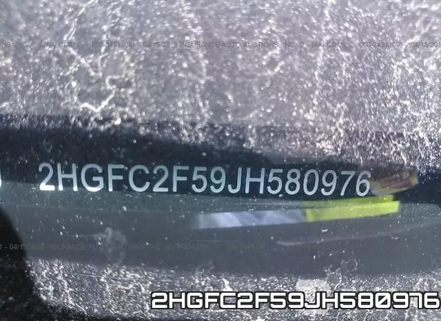 2HGFC2F59JH580976 фото 10