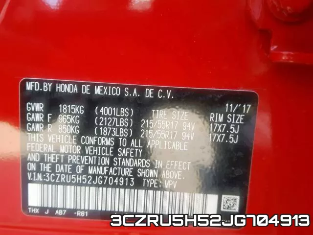 3CZRU5H52JG704913 фото 2