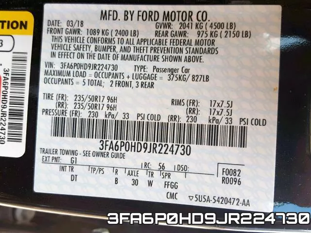 3FA6P0HD9JR224730 фото 2