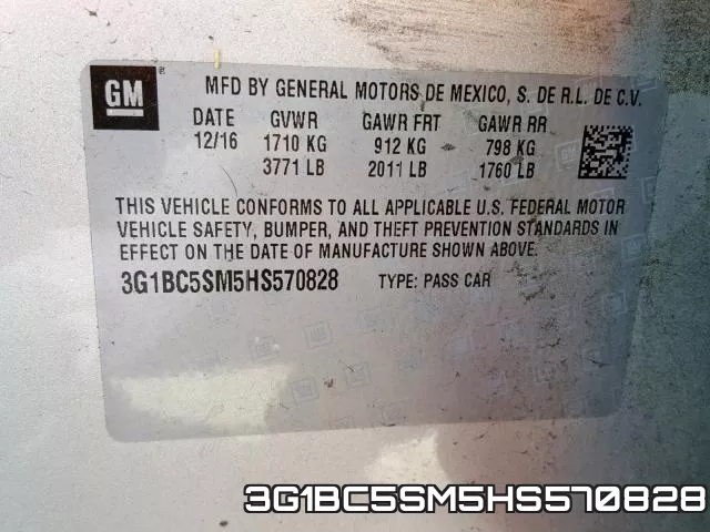 3G1BC5SM5HS570828 фото 2