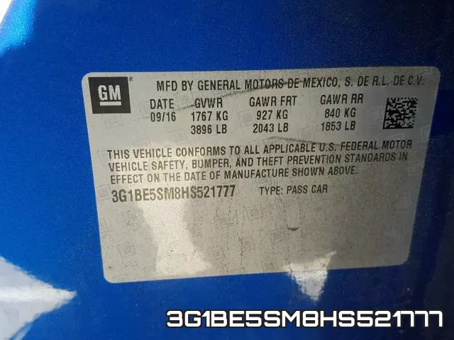 3G1BE5SM8HS521777 фото 2