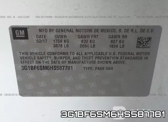 3G1BF6SM6HS587781 фото 10