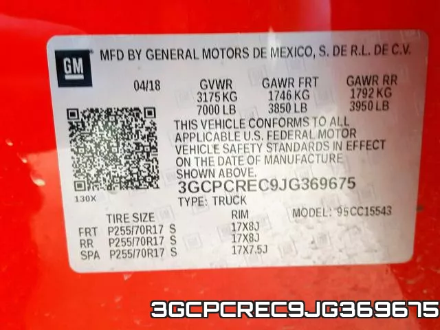3GCPCREC9JG369675 фото 2