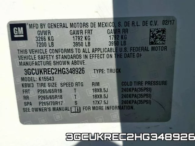 3GCUKREC2HG348926 фото 2