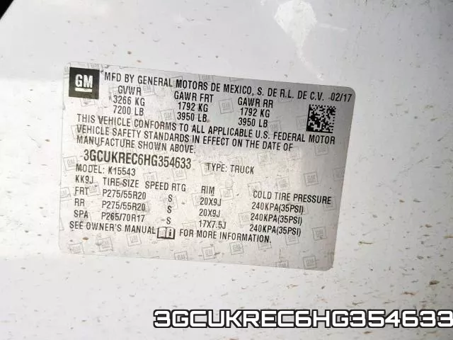 3GCUKREC6HG354633 фото 2