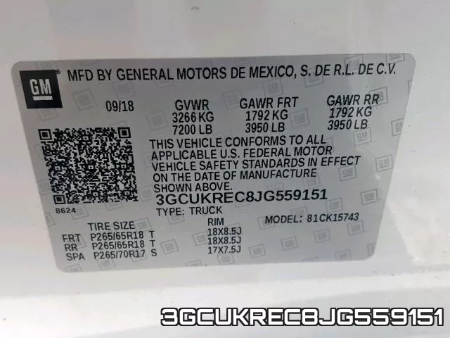3GCUKREC8JG559151 фото 2