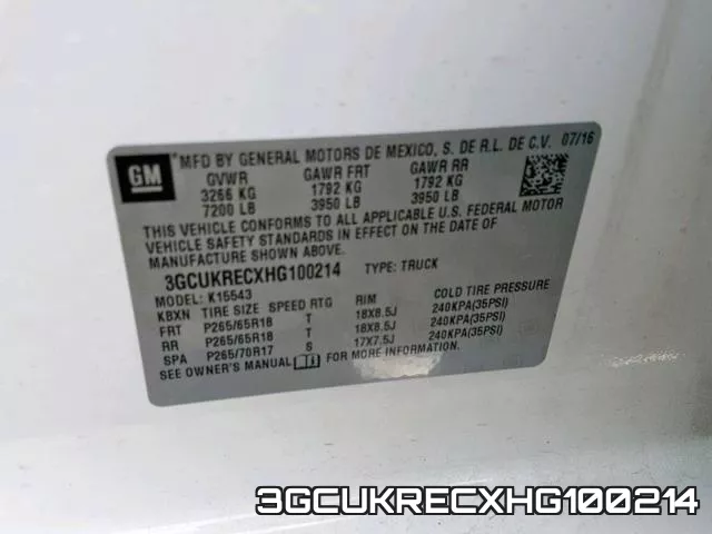 3GCUKRECXHG100214 фото 2