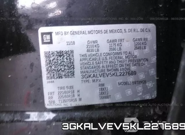 3GKALVEV5KL227689 фото 10