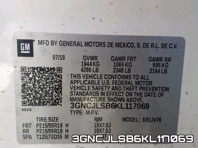 3GNCJLSB6KL117069 фото 2